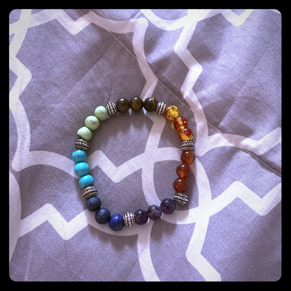 Handmade beaded stretch bracelet
